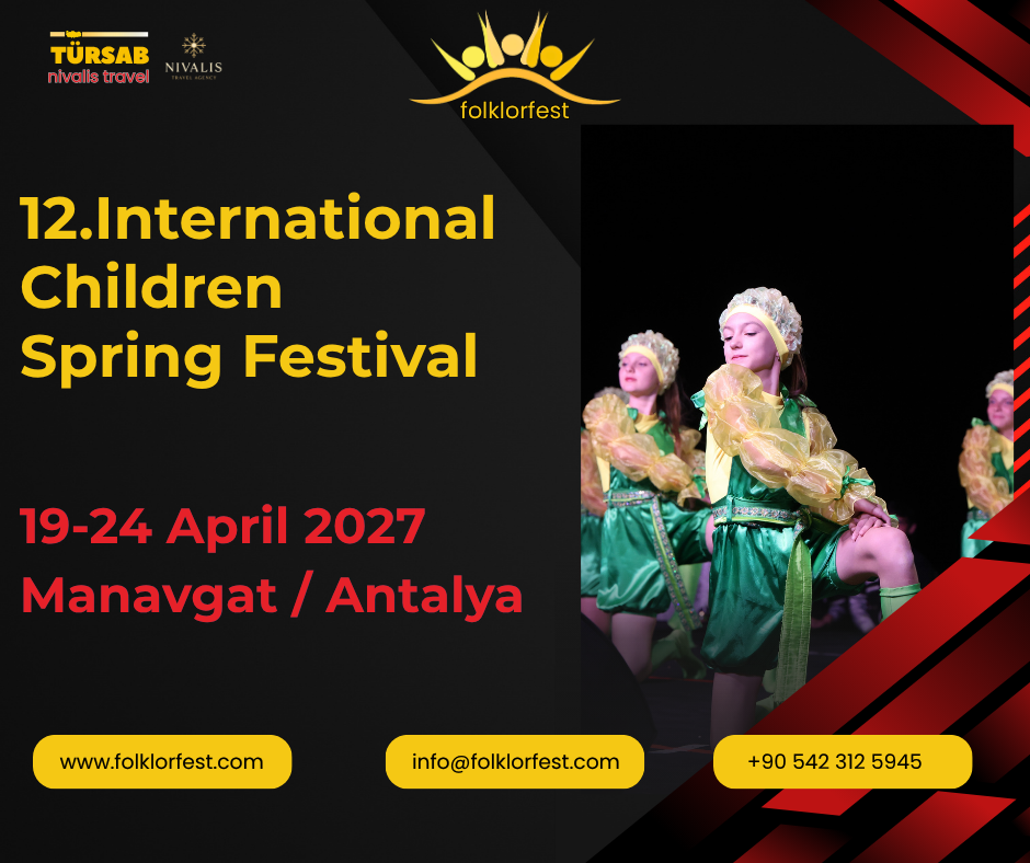 12th International Children Spring Festival 2027 festival poster - Manavgat / Antalya