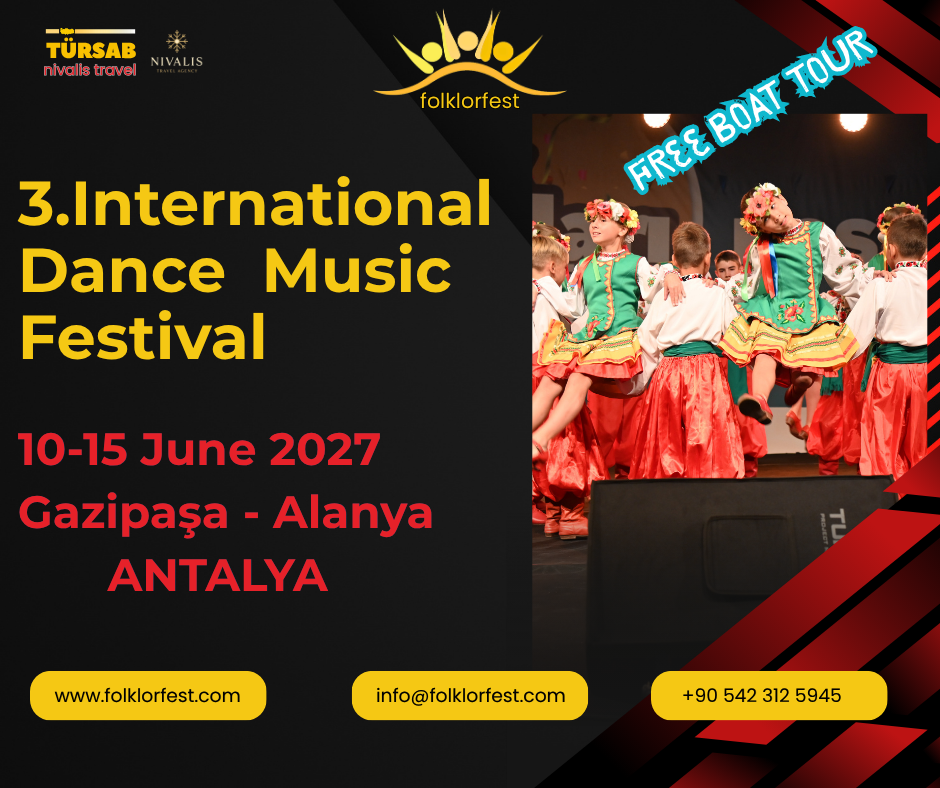 3rd International Folk Dance Music Festival 2027 festival poster - Gazipaşa / Antalya